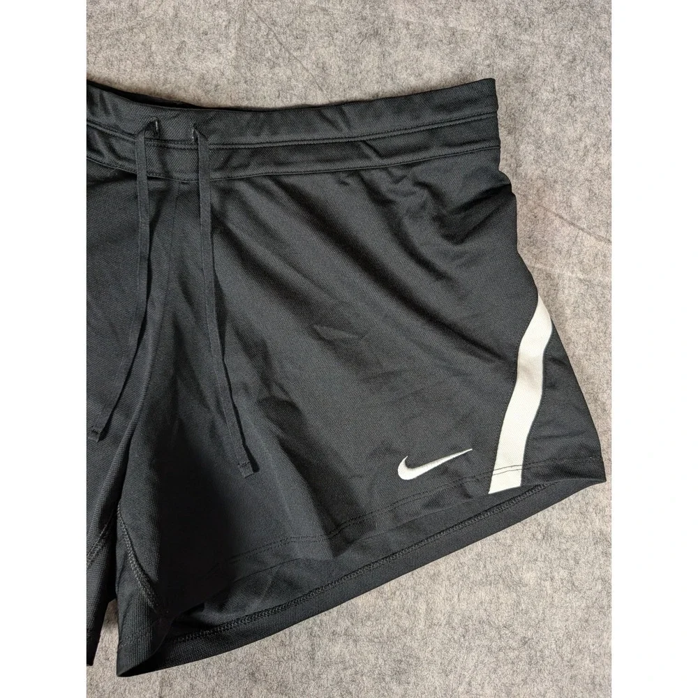 Nike Dri-FIT Womens Black White Athletic Running Shorts L